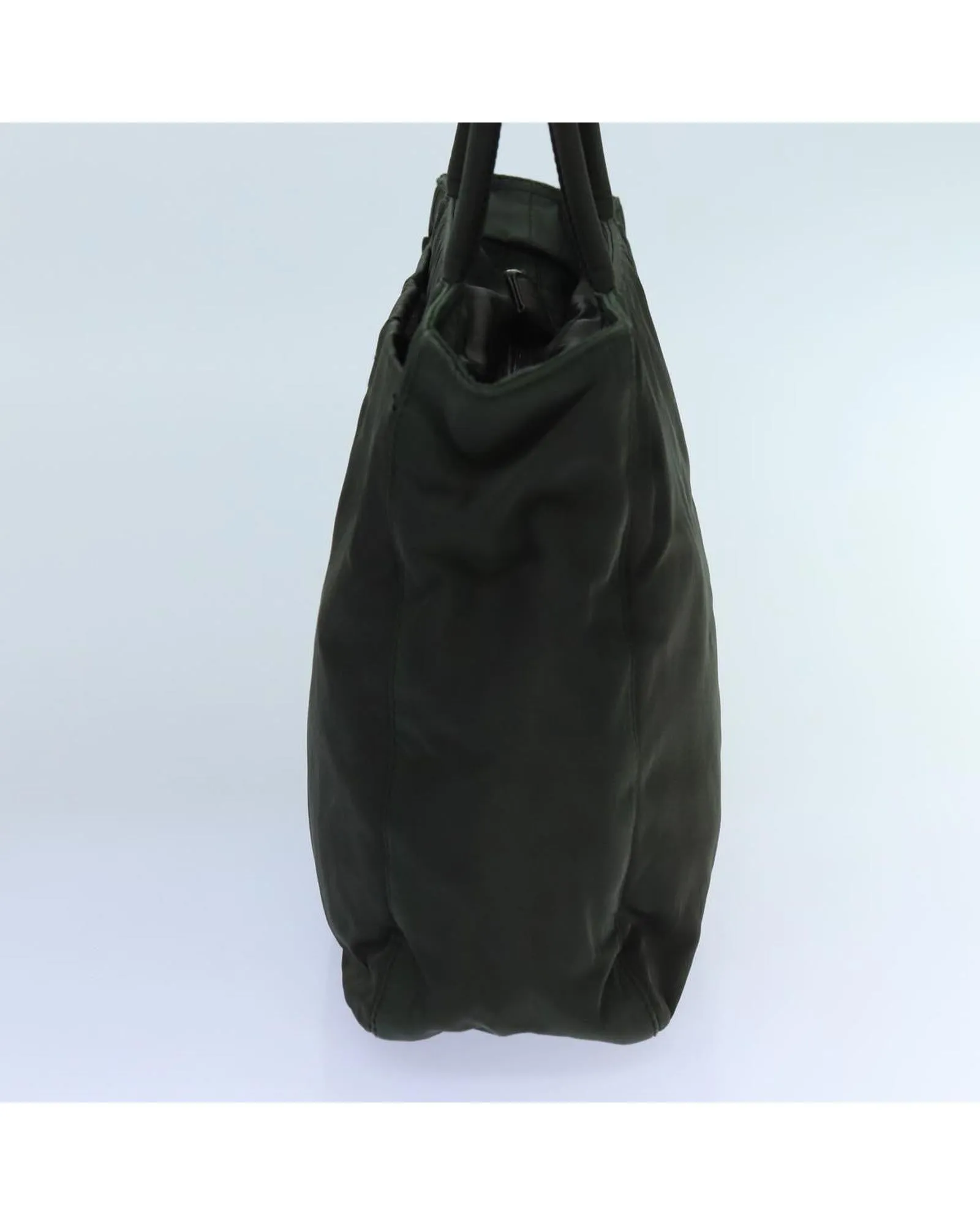 Khaki Nylon Hand Bag with Guarantee Card - Made in Italy