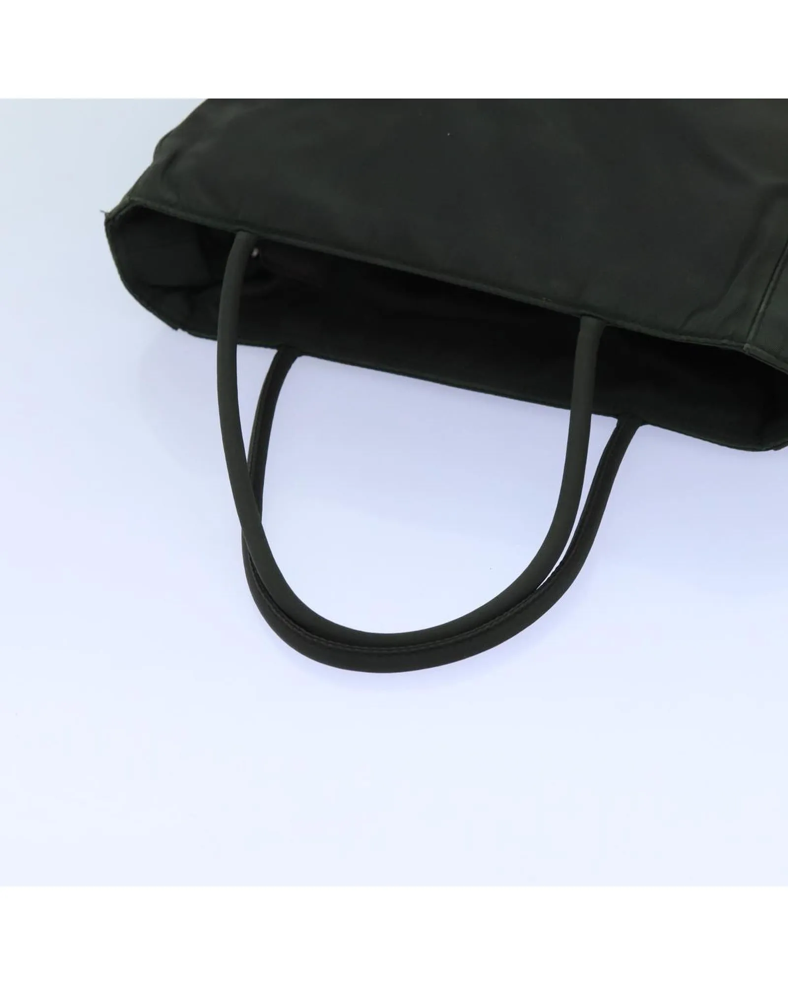 Khaki Nylon Hand Bag with Guarantee Card - Made in Italy