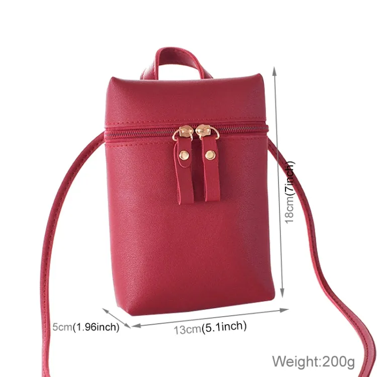Ladies Simple Casual Shoulder Messenger Bag Small Change Mobile Phone Crossbody Bucket Bag