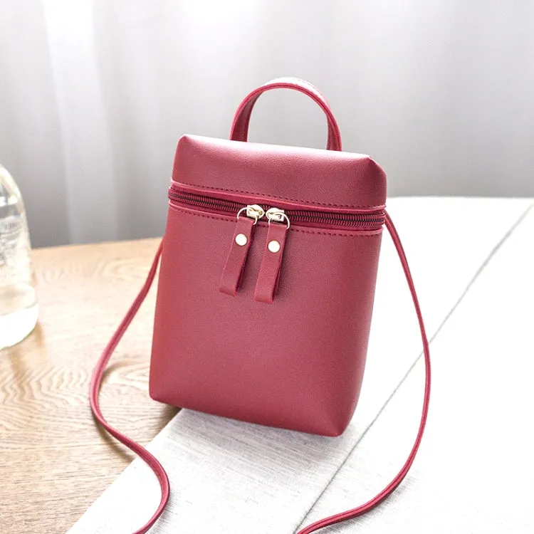 Ladies Simple Casual Shoulder Messenger Bag Small Change Mobile Phone Crossbody Bucket Bag
