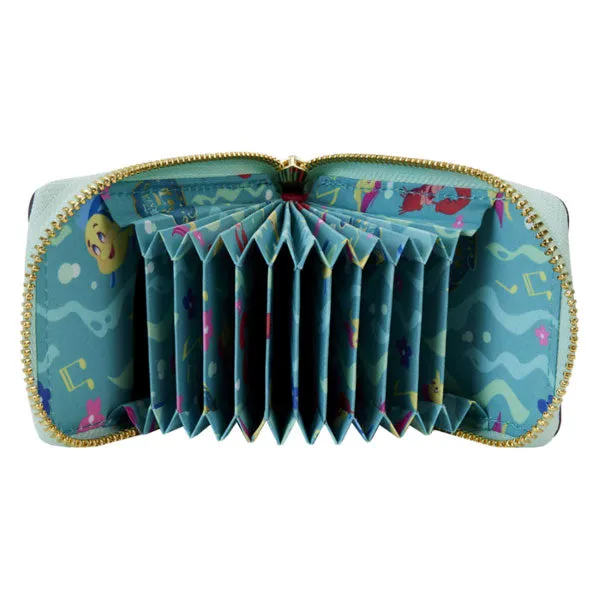 Loungefly - The Little Mermaid (1989) - 35th Anniversary Life is the Bubbles Glow in the Dark Leather Accordion Wallet