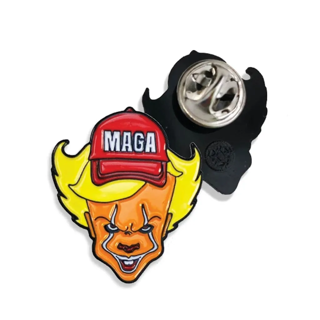 MAGA Evil Clown Lapel Pin