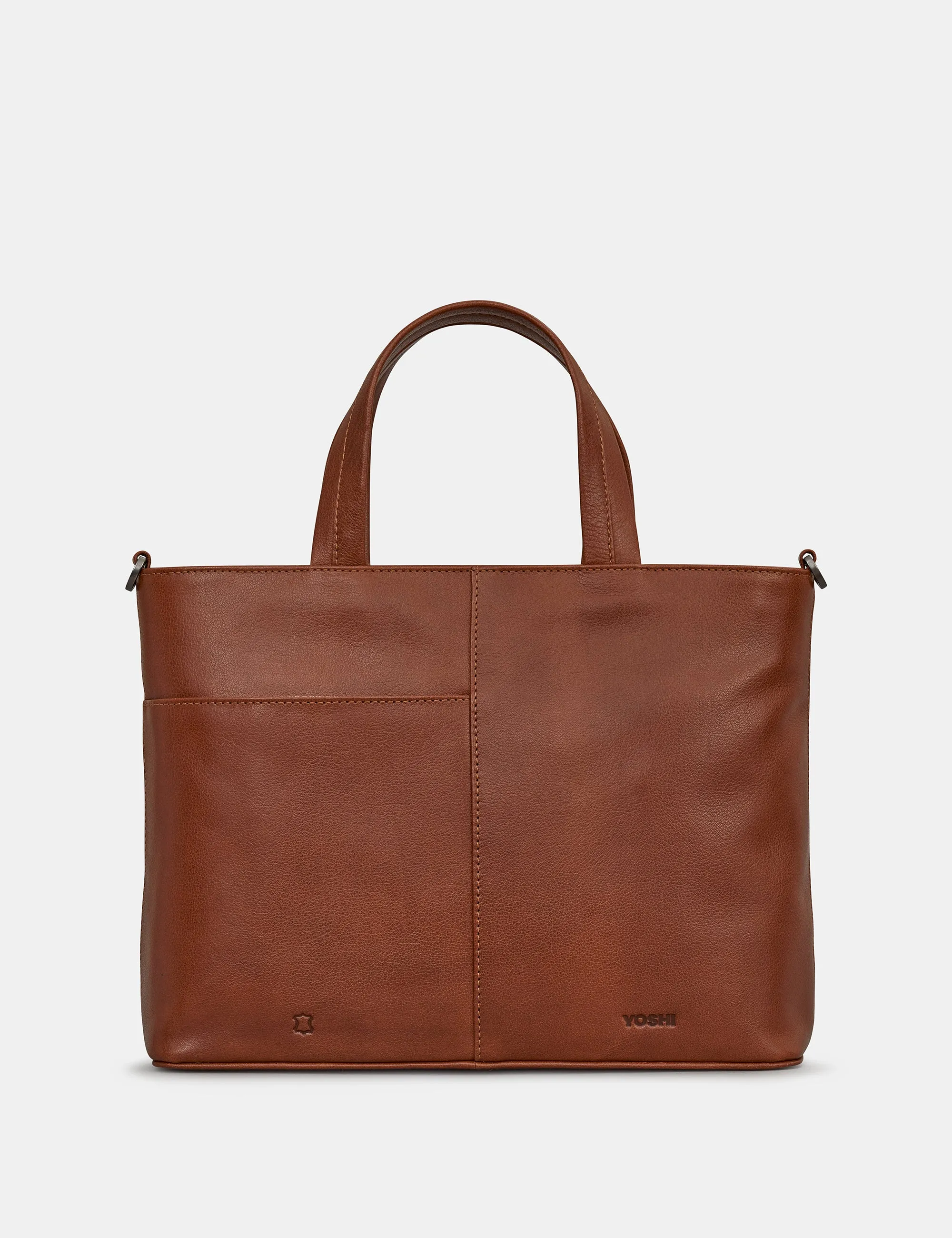Midnight Cats Brown Leather Multiway Grab Bag