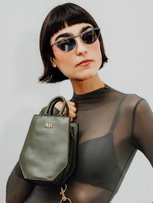 Mini Elay MIRUM® Leather Crossbody Bag | Moss