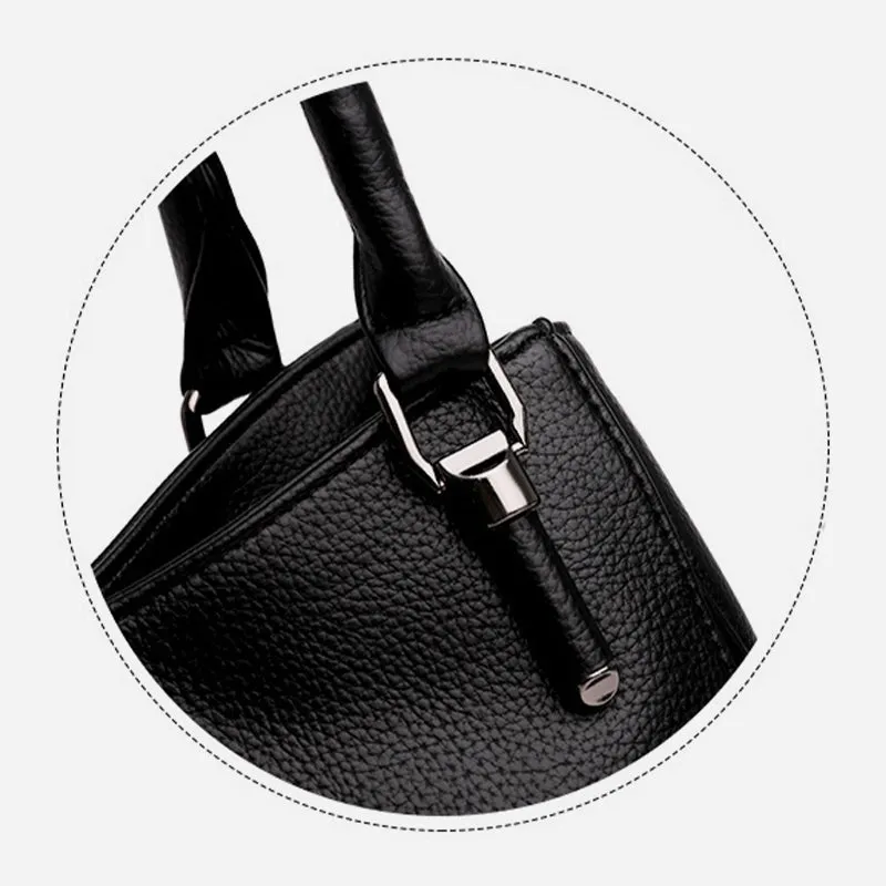 Minimalist Commuter Leather Hanbag For Women Business Crossbody Bag