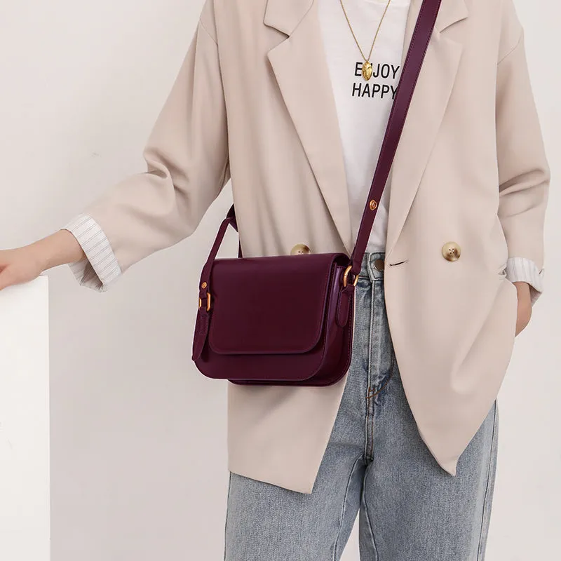 Minimalist Leather Box Bag Crossbody Bag For Ladies