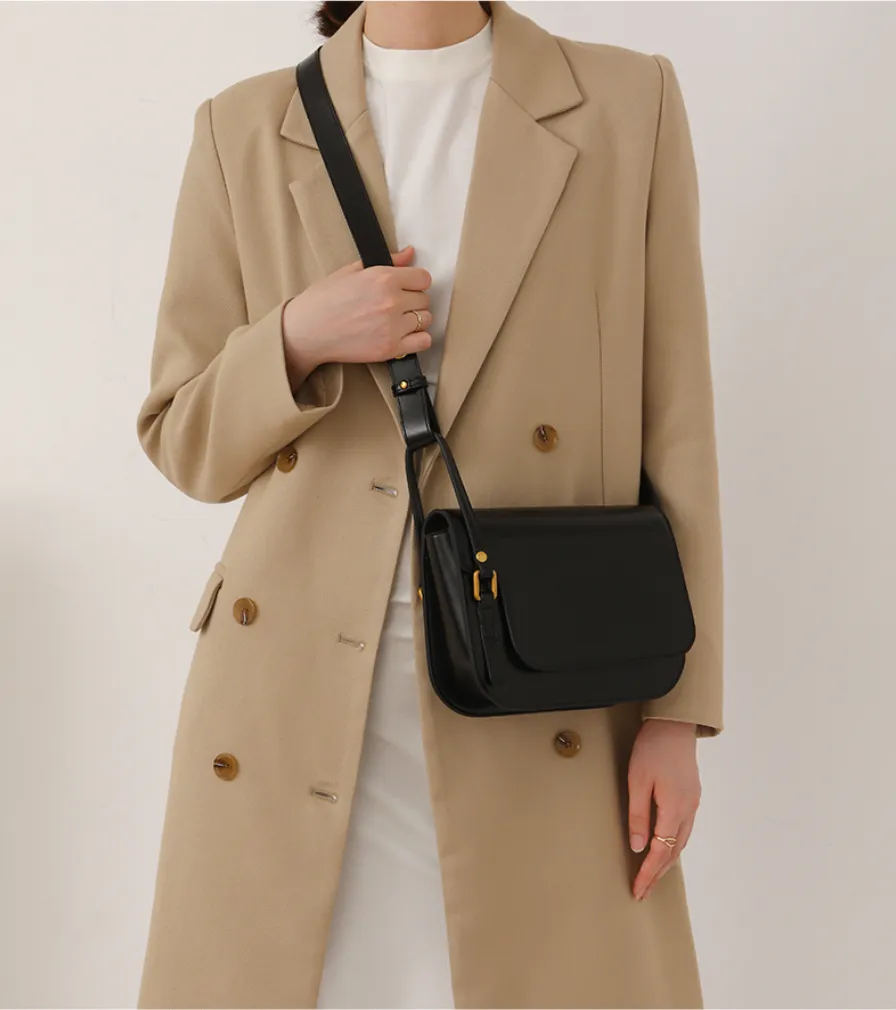 Minimalist Leather Box Bag Crossbody Bag For Ladies