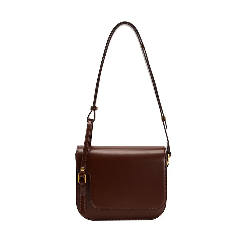 Minimalist Leather Box Bag Crossbody Bag For Ladies