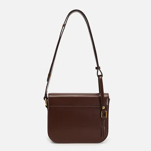 Minimalist Leather Box Bag Crossbody Bag For Ladies