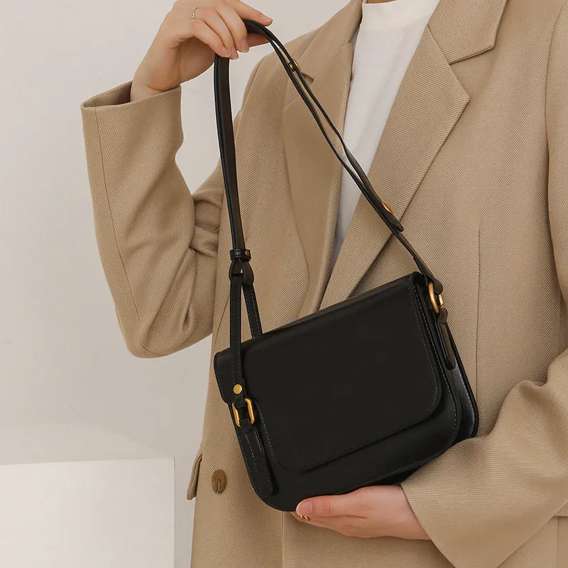 Minimalist Leather Box Bag Crossbody Bag For Ladies