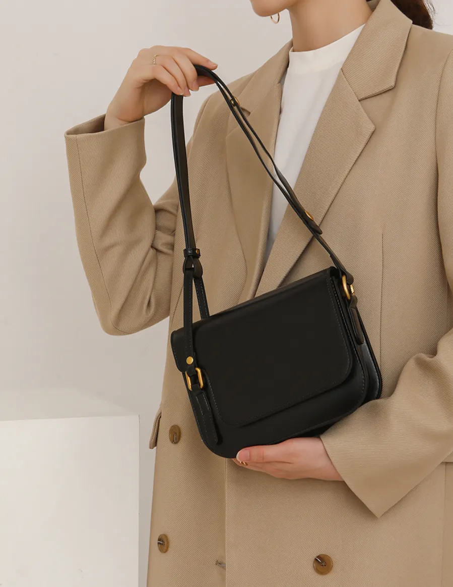 Minimalist Leather Box Bag Crossbody Bag For Ladies