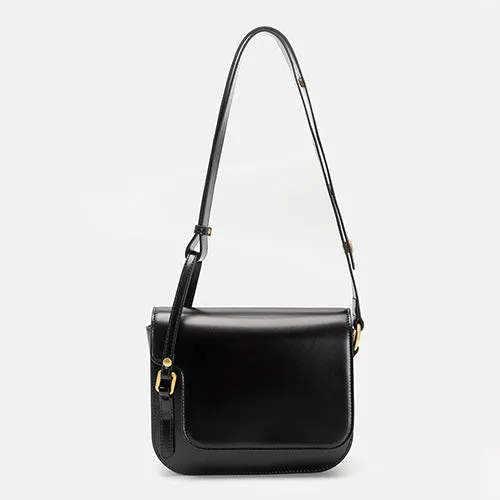 Minimalist Leather Box Bag Crossbody Bag For Ladies