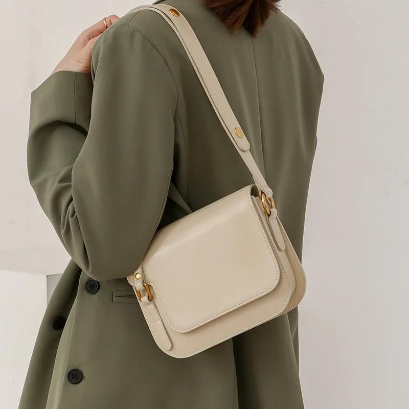Minimalist Leather Box Bag Crossbody Bag For Ladies