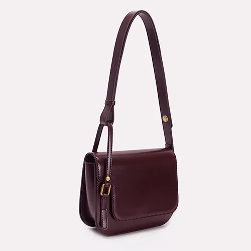 Minimalist Leather Box Bag Crossbody Bag For Ladies