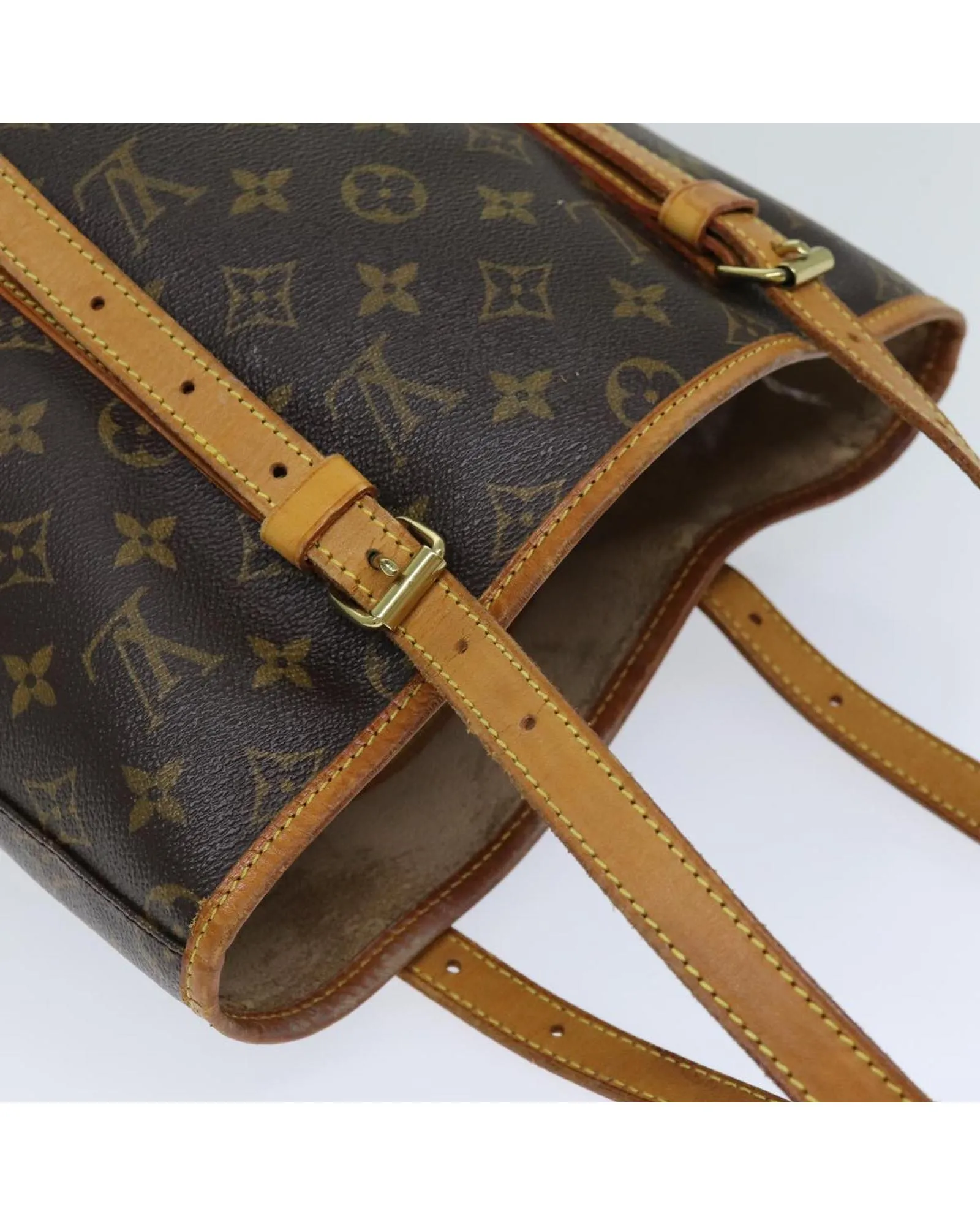 Monogram Bucket Shoulder Bag with Adjustable Strap - Used Condition