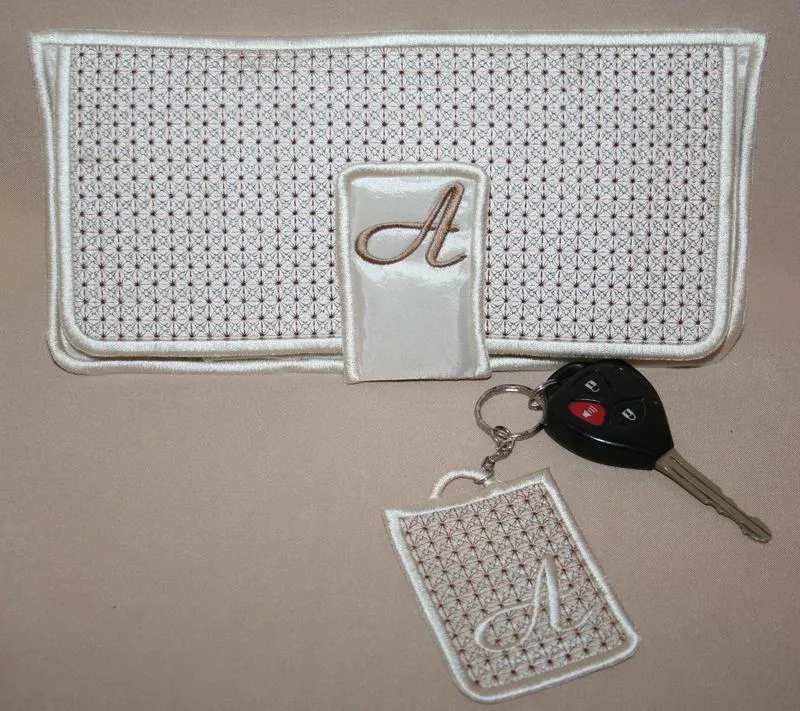 Monogram Checkbook Book Cover or Coupon folder