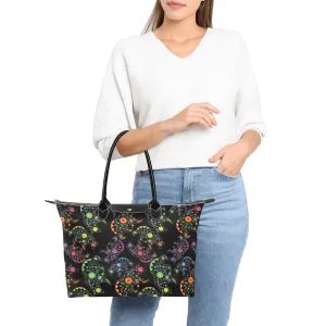 Neon Floral Bears Single-Shoulder Lady Handbag