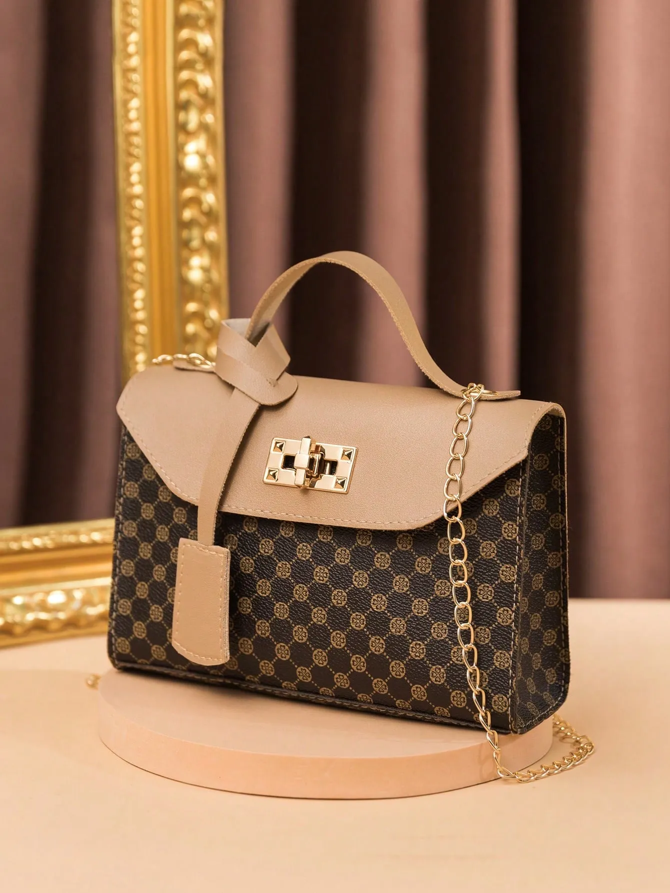 New Fashionable Ladies' Bag, Crossbody Bag, Handbag, Versatile Brown Bag