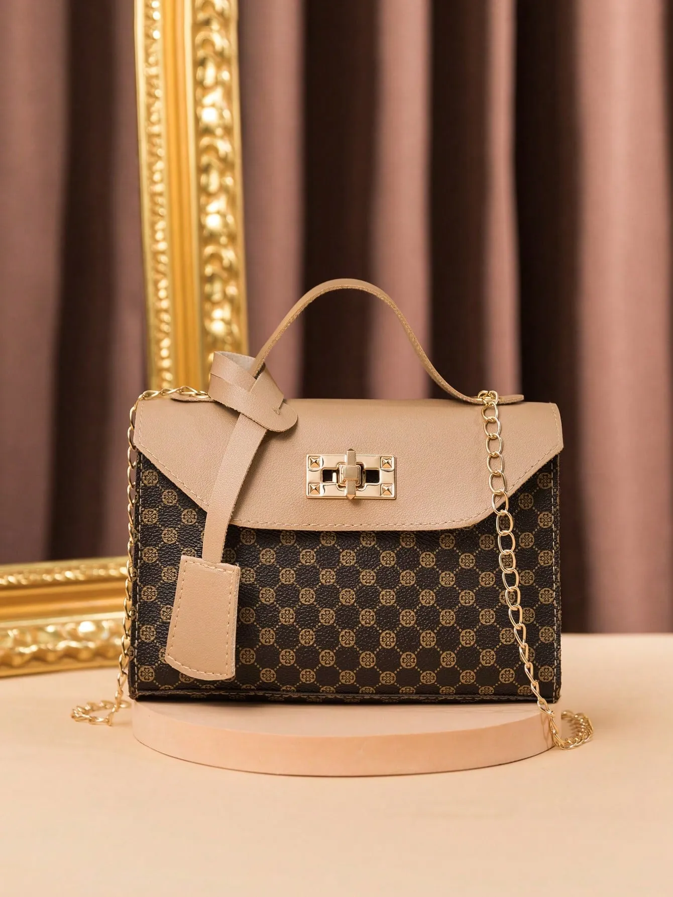 New Fashionable Ladies' Bag, Crossbody Bag, Handbag, Versatile Brown Bag