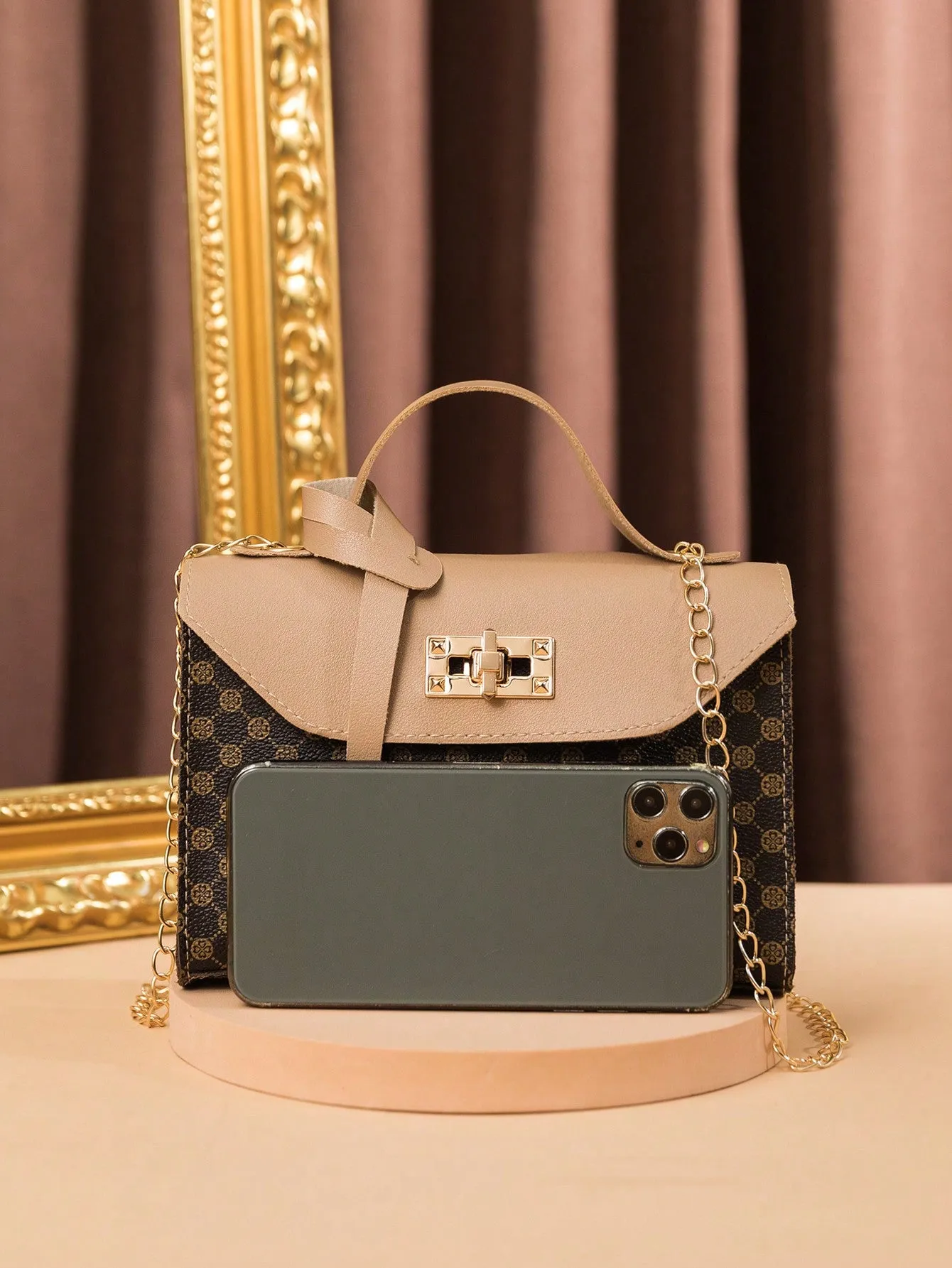 New Fashionable Ladies' Bag, Crossbody Bag, Handbag, Versatile Brown Bag