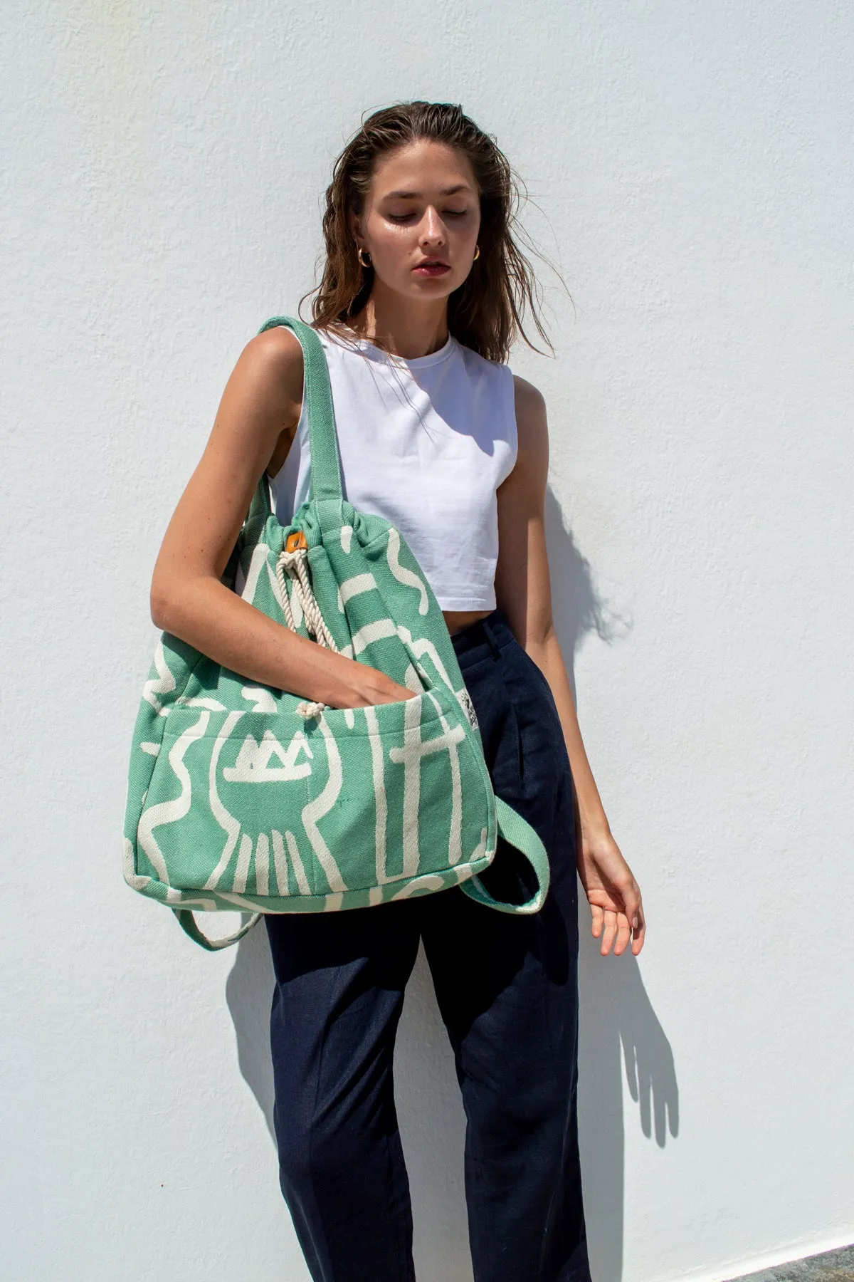 "Cyclades" Backpack in Mint