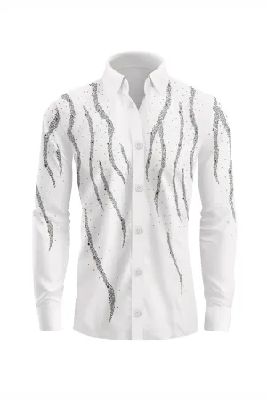 SHINY SHIRT MIDNIGHT WAVES