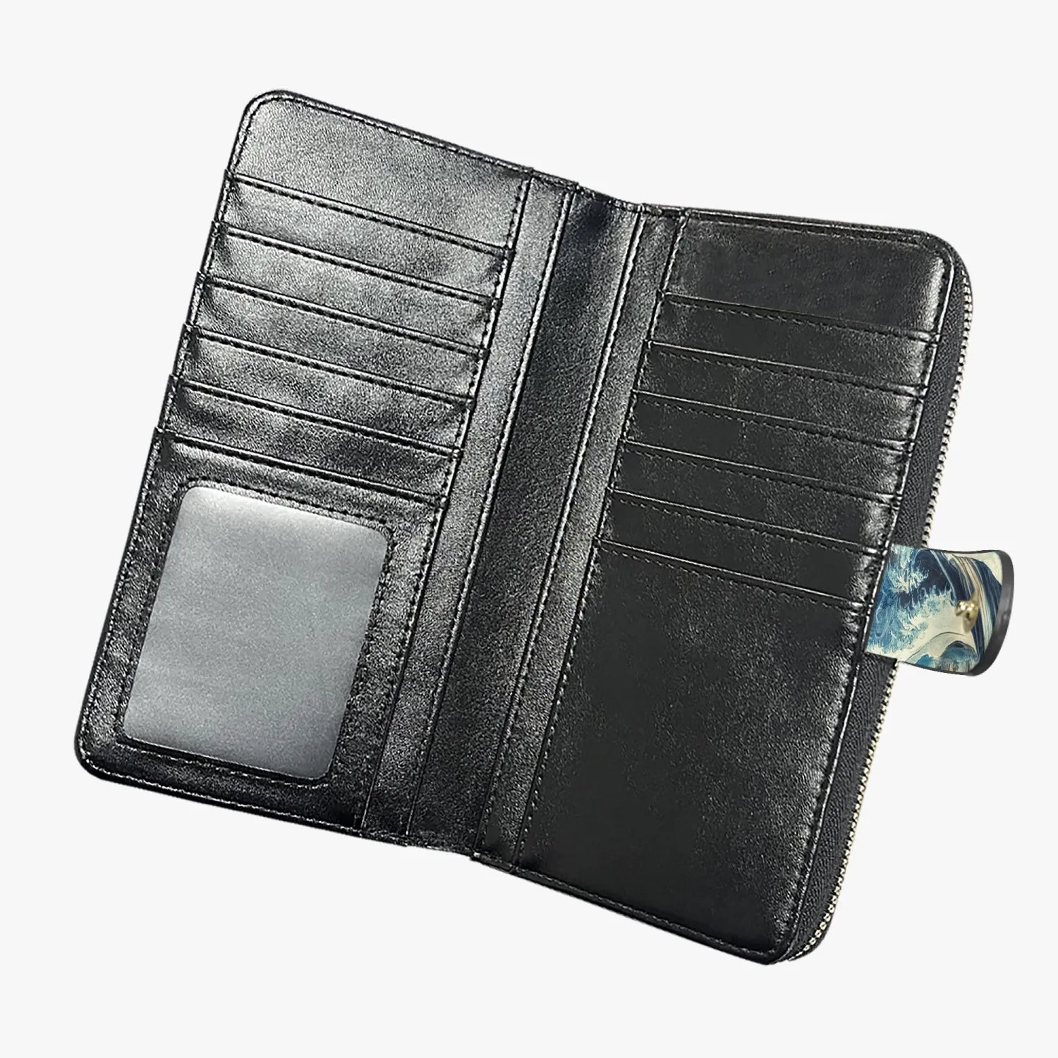 Steampunk Teacups and Great Wave Long Wallet (JPTEA1)