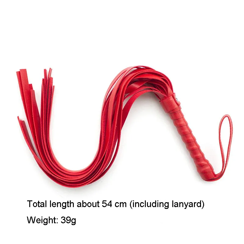 Stylish Synthetic Leather BDSM Whip Versatile Flogger Sensory Play