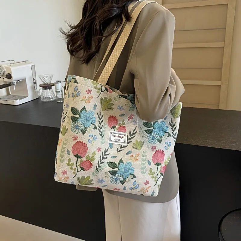 Uakiss New Fashionable Large-Capacity Commuter Tote Bag - Simple, Stylish for College Students, Daily Shoulder Use