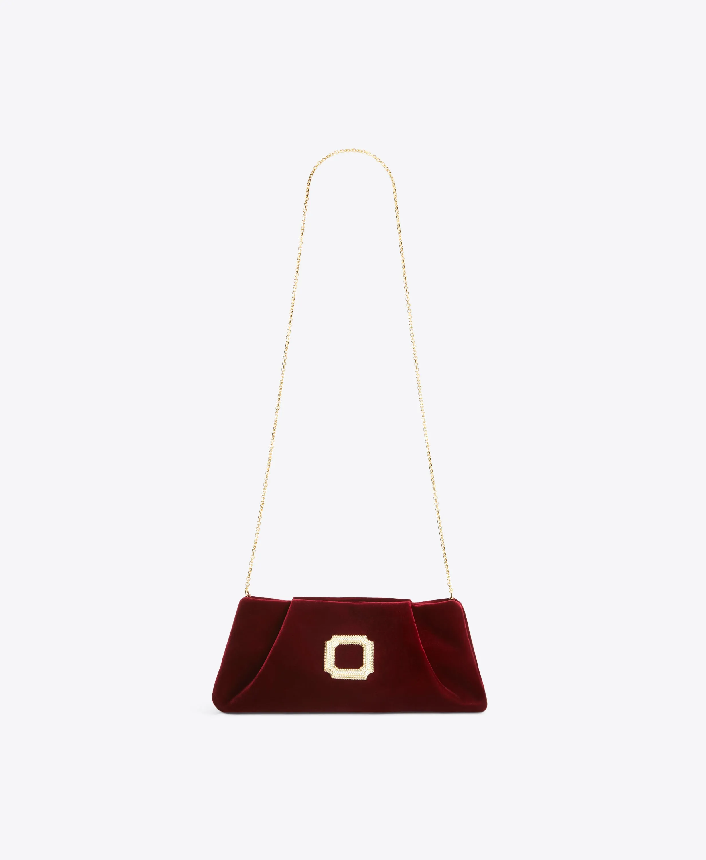 Vittoria Red Velvet Clutch Bag