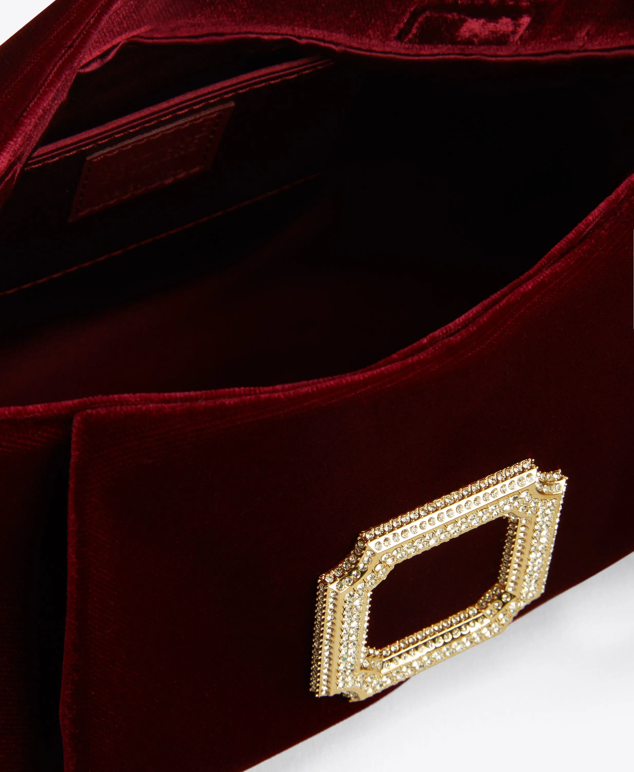 Vittoria Red Velvet Clutch Bag