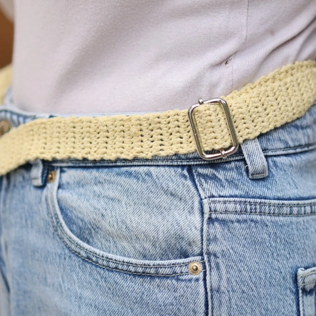 Yellow Crochet Fanny Pack Bag