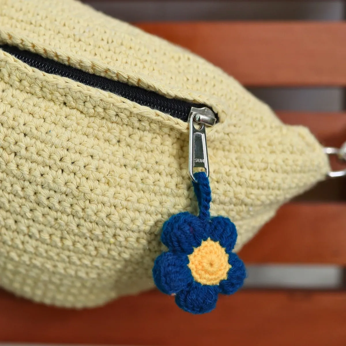 Yellow Crochet Fanny Pack Bag