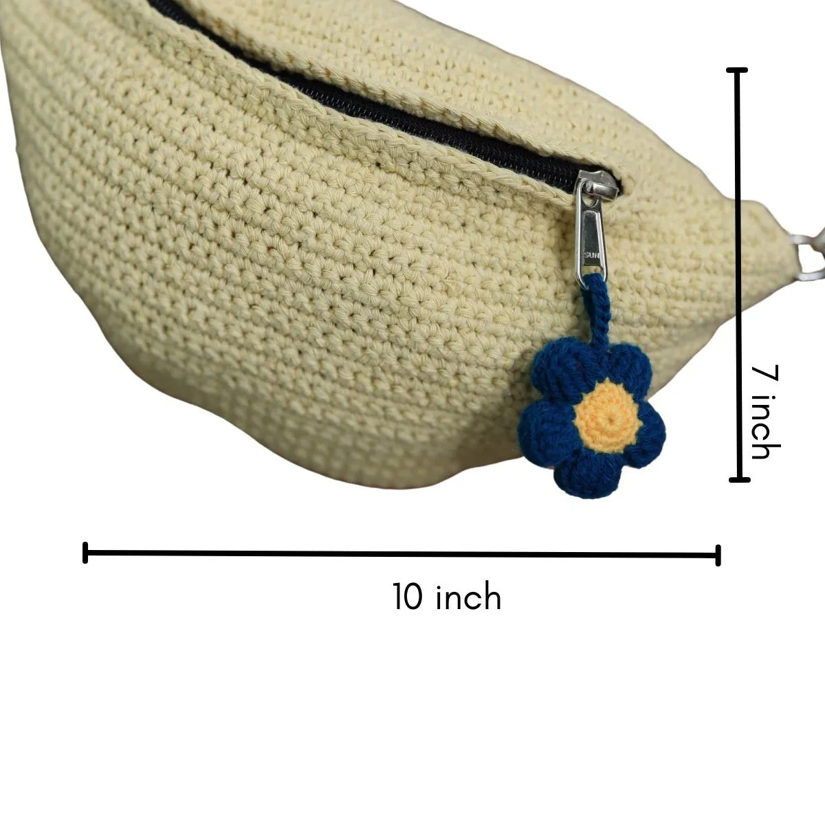 Yellow Crochet Fanny Pack Bag