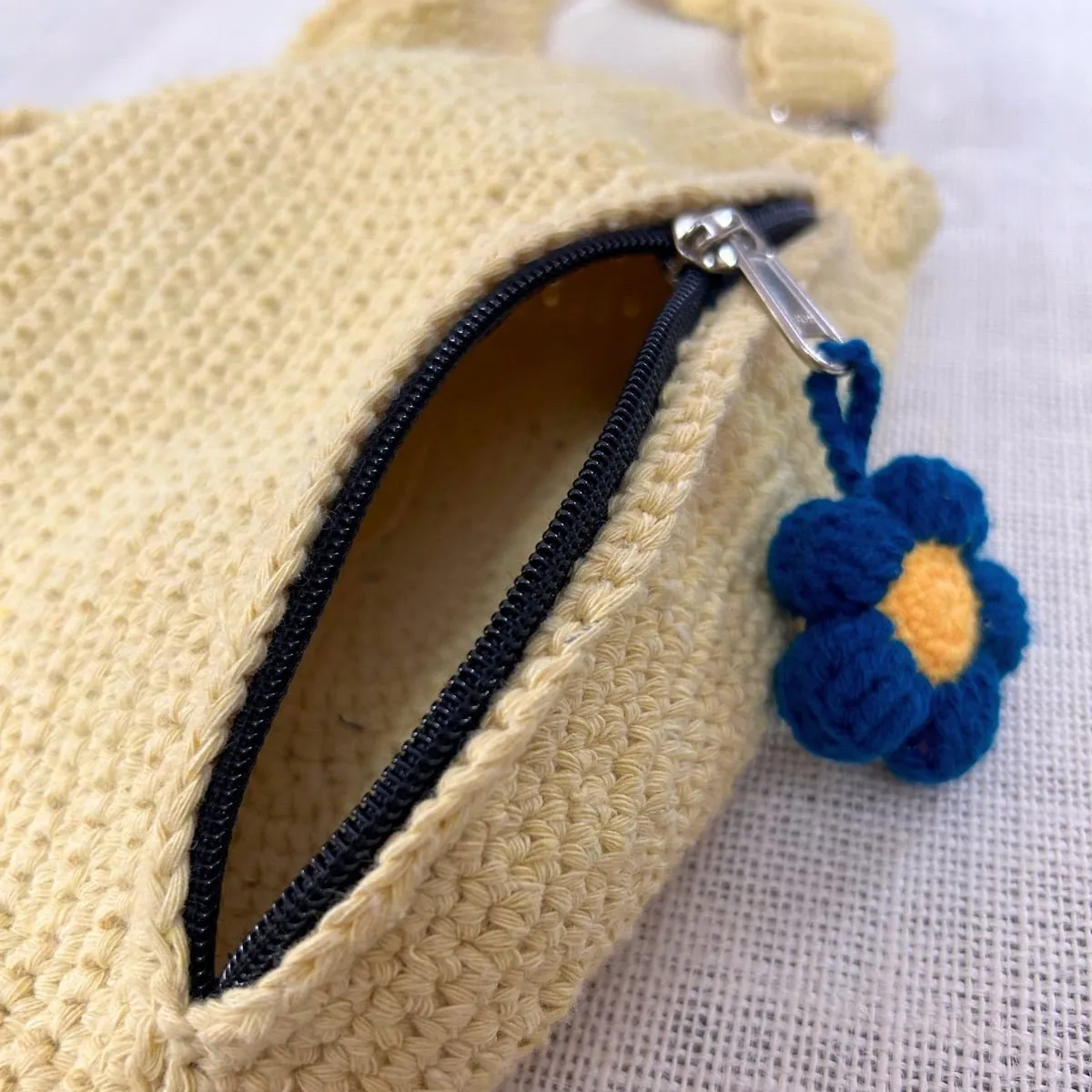 Yellow Crochet Fanny Pack Bag