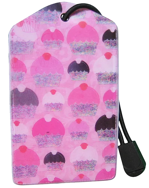 z Luggage Tag: Pink Cupcake