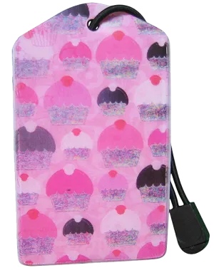 z Luggage Tag: Pink Cupcake