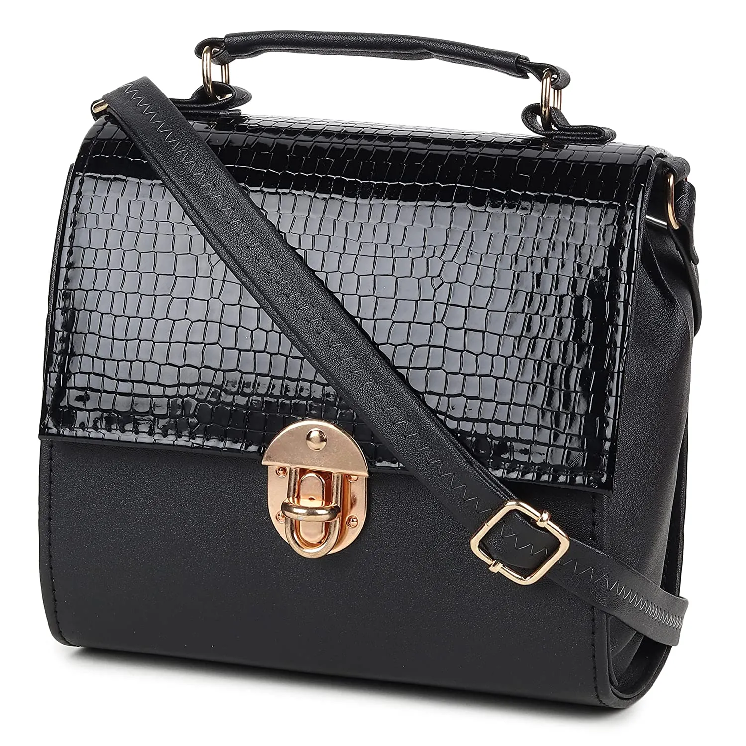 zubstore Classic Black Colour Fashionable Sling Bags