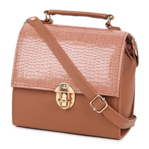 zubstore Classic Tan Colour Fashionable Sling Bags